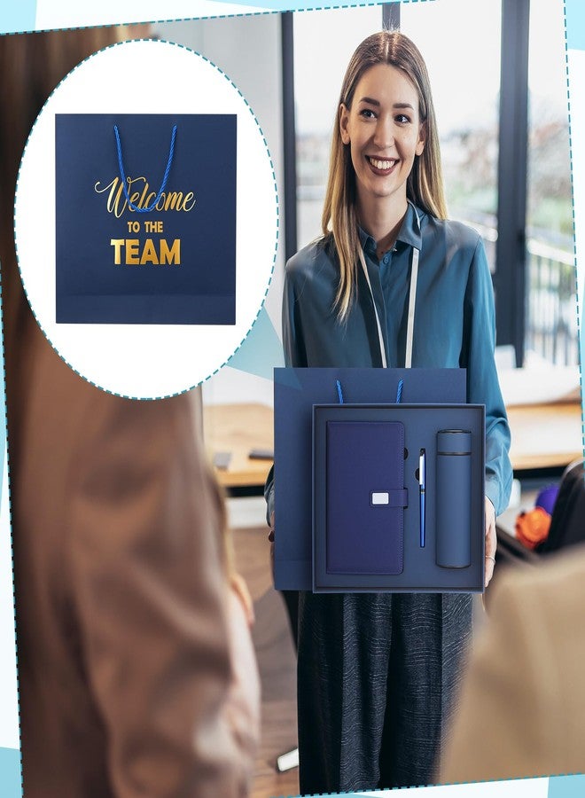 Thenshop مجموعة هدايا ترحيبية للموظفين الجدد من Thenshop، تتضمن 5 قطع: دفتر ملاحظات، قلم، وكوب. صندوق هدايا ترحيبية للموظفين الجدد، للرجال والنساء، مناسب للمكاتب (أزرق). - Image 5